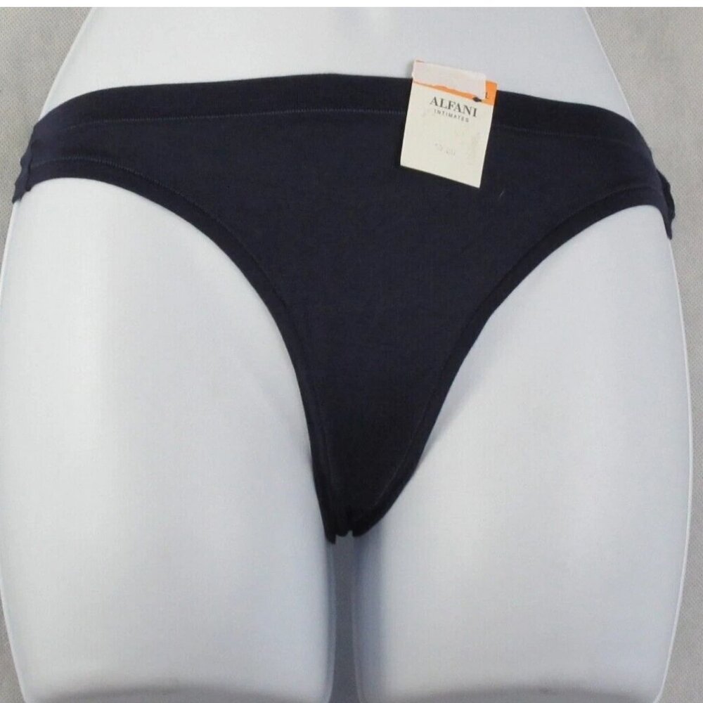 Alfani Women's Ultra Soft Modal Thong Panty Underwear, Venus Blue, XXL